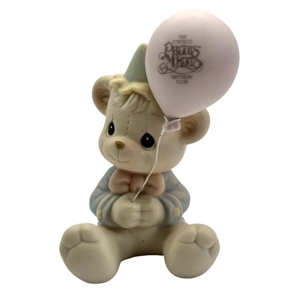 Precious Moments Have a Berry Special Birthday Bear With Pink Balloon 1988 B-000 - Picture 1 of 4